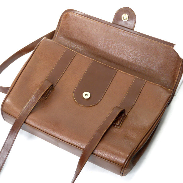 OLD Gucci　ホースシュー金具ビジネストートバッグ（茶）
