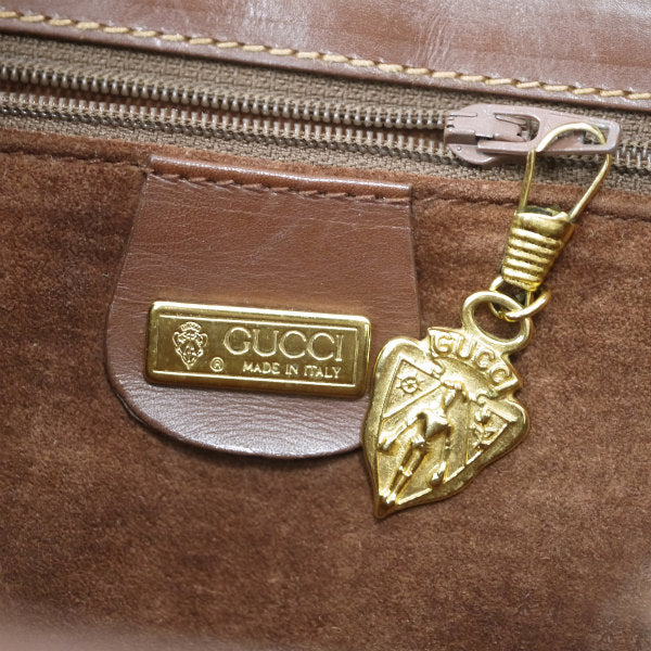 OLD Gucci　ホースシュー金具ビジネストートバッグ（茶）