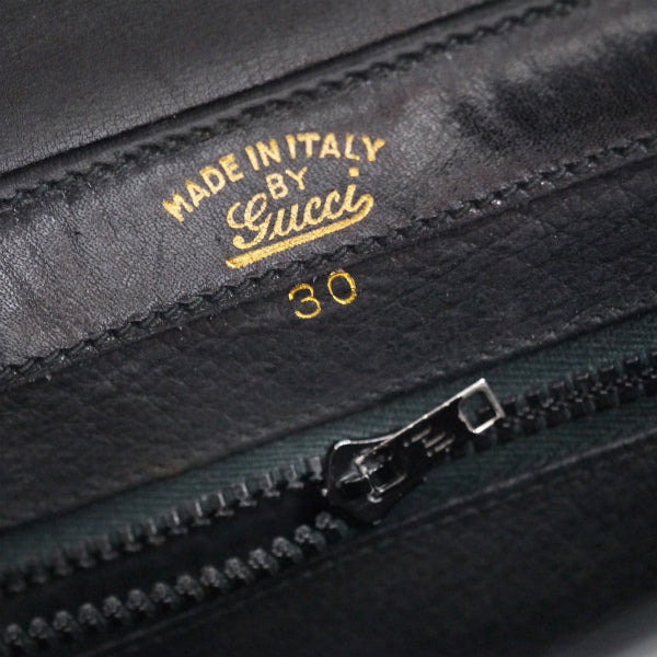 OLD Gucci シェリーベルト留め具レザーショルダー（黒）