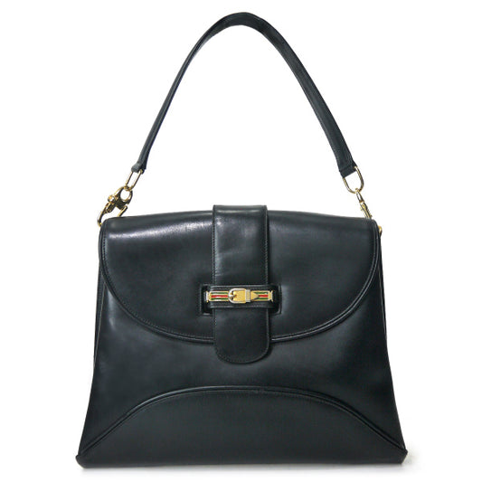 OLD Gucci シェリーベルト留め具レザーショルダー（黒）