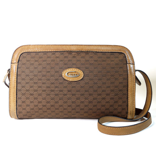 OLD Gucci ７０ｓ マイクロGGキャメルショルダー