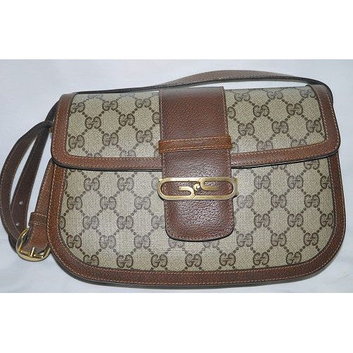 OLD Gucci 円盤型３層ショルダー（茶）