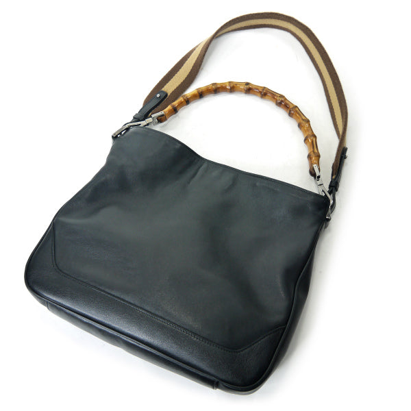 Gucci ２Way ホーボー バンブーバッグ中（黒）