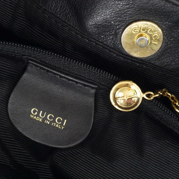 OLD Gucci ホーボー２Wayバンブーバッグ（黒・大）