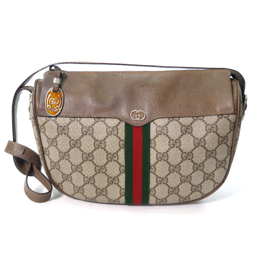 OLD Gucci 　半円シェリーショルダー（茶）