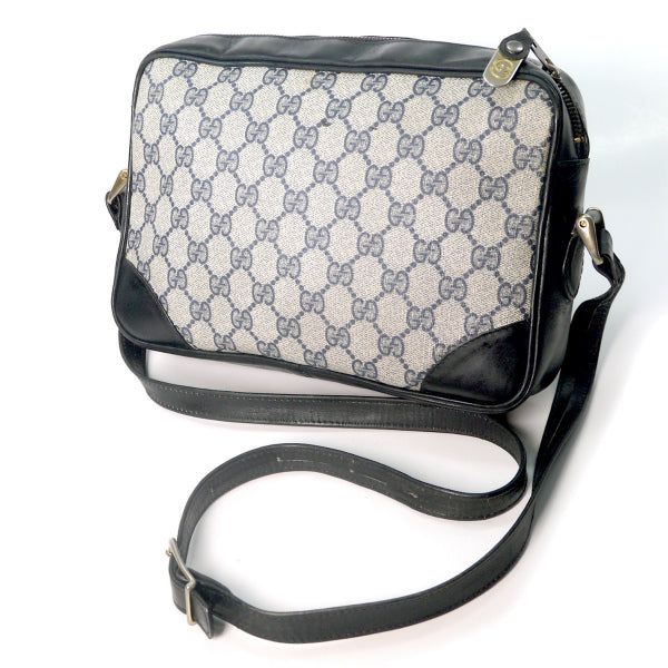 OLD Gucci シンプルGG柄モノグラムショルダー（青）
