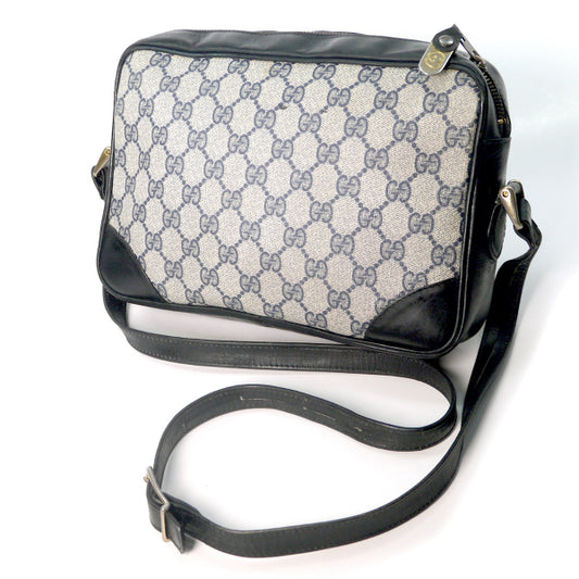 OLD Gucci シンプルGG柄モノグラムショルダー（青）