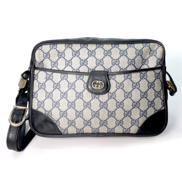 OLD Gucci シンプルGG柄モノグラムショルダー（青）