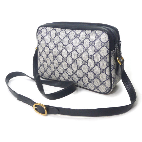 OLD Gucci 80sミニシェリー柄モノグラムショルダー（青）