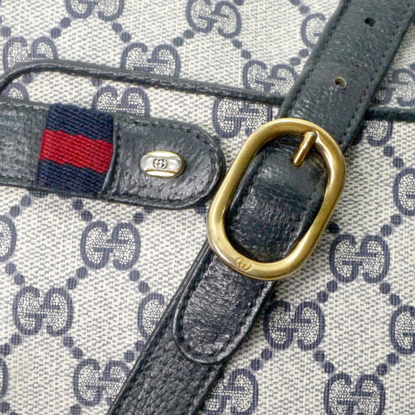 OLD Gucci 80sミニシェリー柄モノグラムショルダー（青）