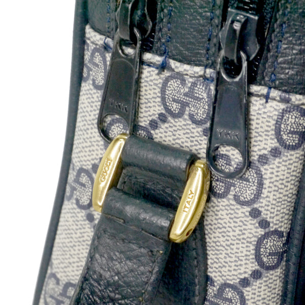 OLD Gucci 80sミニシェリー柄モノグラムショルダー（青）