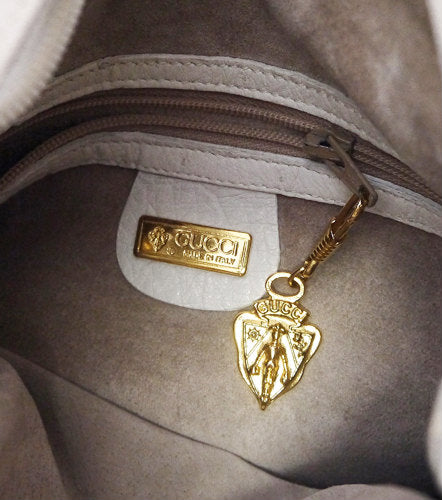 OLD Gucci 白オーストリッチ ショルダー
