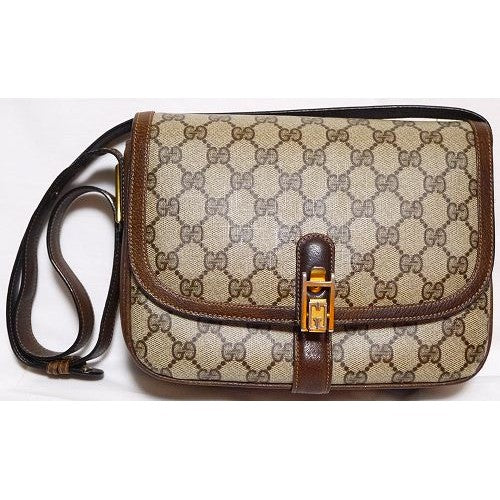 OLD Gucci 丸フォルム２Way２層ショルダー（茶）