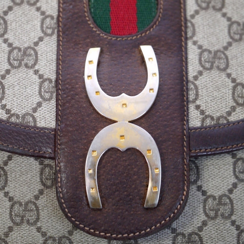 OLD Gucci ホースビット縦金具ワンショルダー（茶）