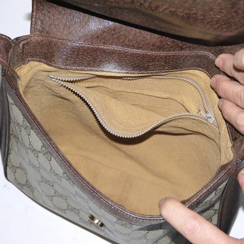 OLD Gucci ホースビット縦金具ワンショルダー（茶）