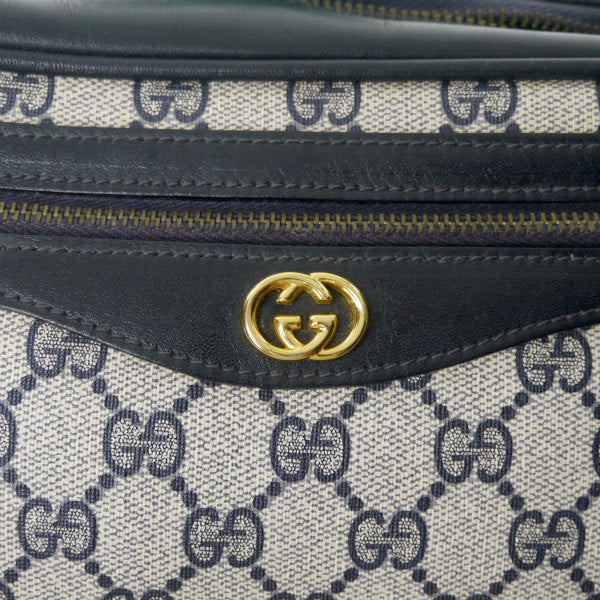 OLD  GUCCI  ショルダー GUCCI◇オールドグッチ/ショルダーバッグ/キャンバス/レザー/NVY/GG