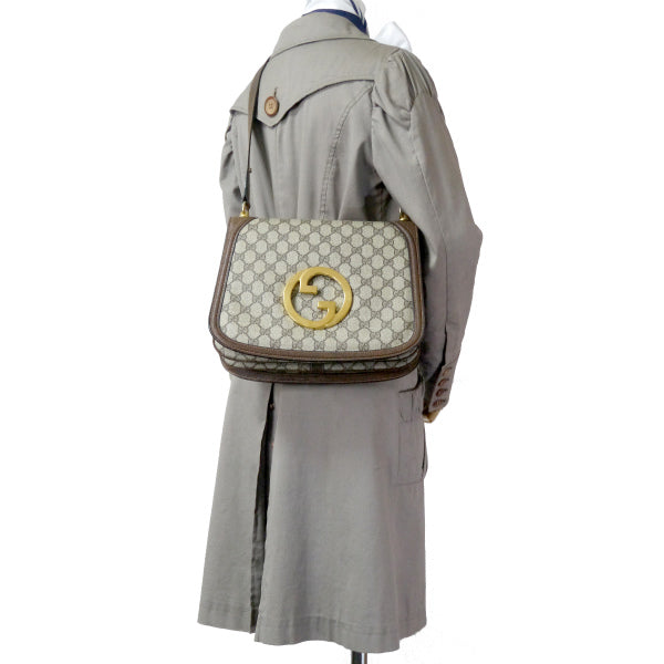 OLD Gucci 代表作！70sインターロッキングGショルダー（茶）