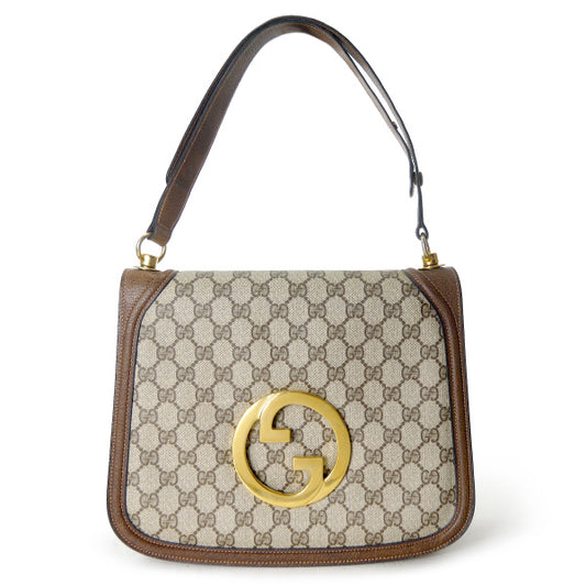 OLD Gucci 代表作！70sインターロッキングGショルダー（茶）