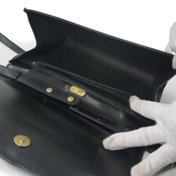 OLD Gucci ２wayレザーショルダー(黒・ブラック）