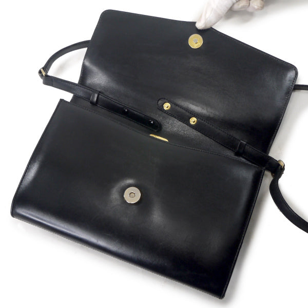 OLD Gucci ２wayレザーショルダー(黒・ブラック）