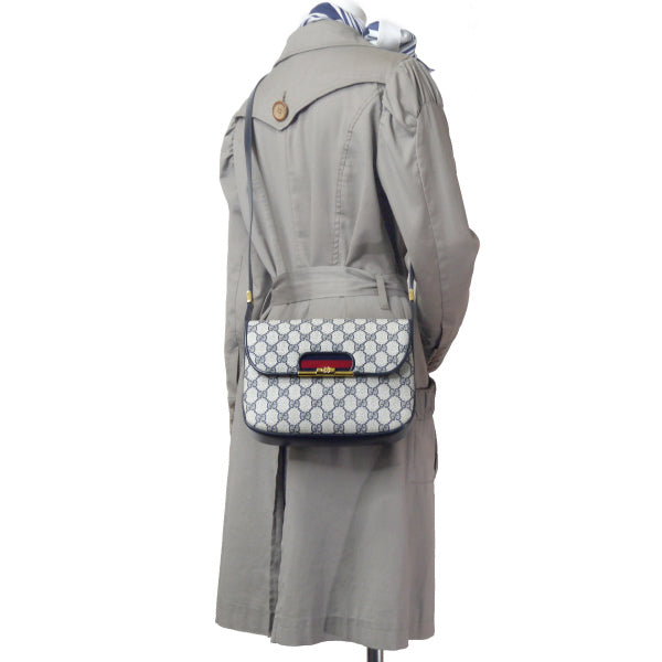 OLD Gucci シェリーショルダーバッグ（紺）