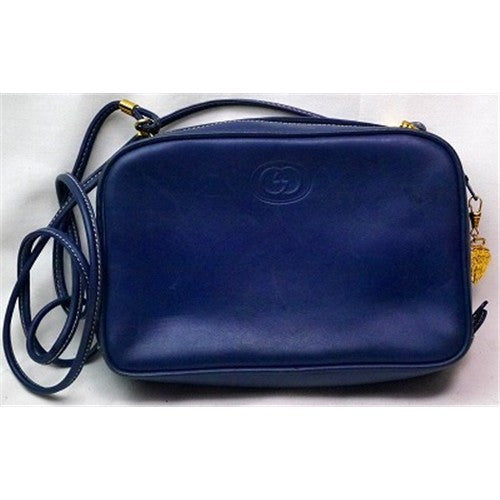 OLD Gucci 斜め掛けポシェット（総皮・青）