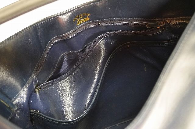 OLD Gucci ＜訳アリ＞レア！セミショルダー（紺）