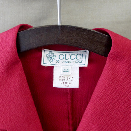 OLD Gucci　シルクブラウス(赤)