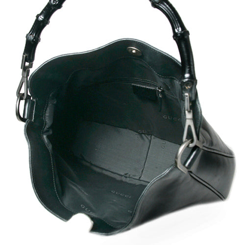 OLD Gucci ホーボー バンブーバッグ（持ち手も黒）