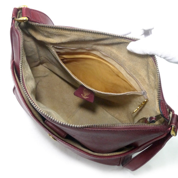 OLD Gucci 70s総革GG金具 大型ショルダー（ルージュ）
