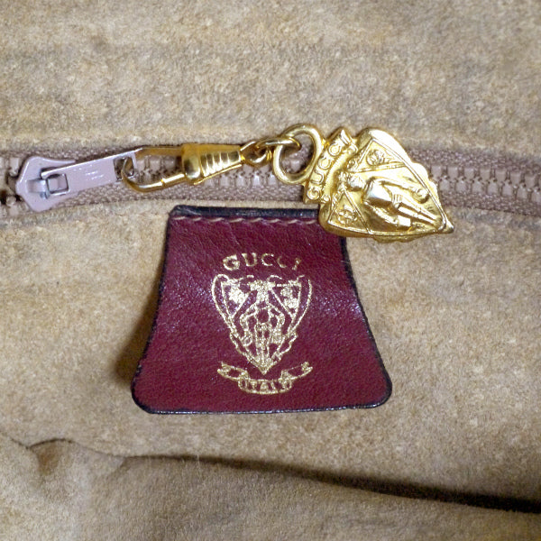 OLD Gucci 70s総革GG金具 大型ショルダー（ルージュ）