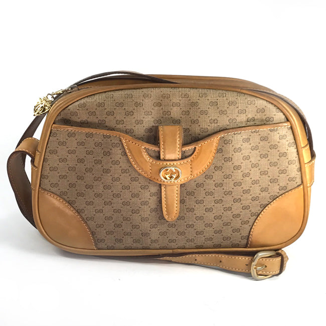OLD Gucci UFOショルダー（マイクロGG・キャメル）
