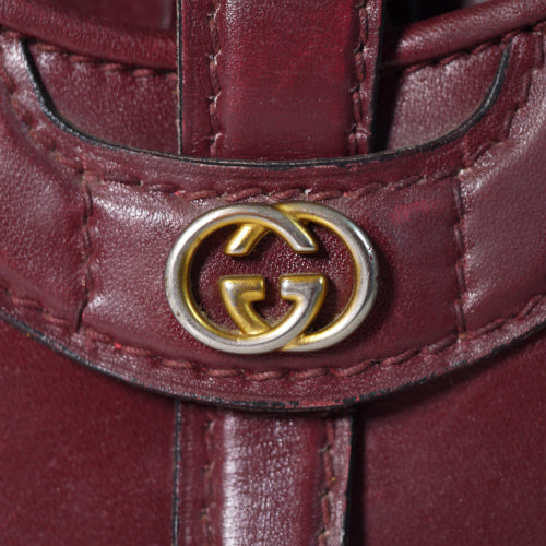 OLD Gucci　レトロ斜めがけショルダー（ワイン）
