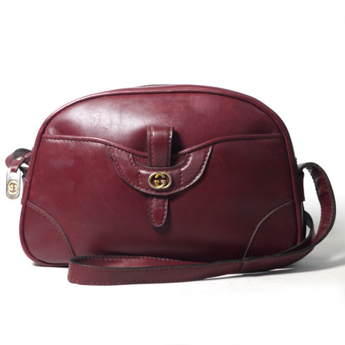 OLD Gucci　レトロ斜めがけショルダー（ワイン）