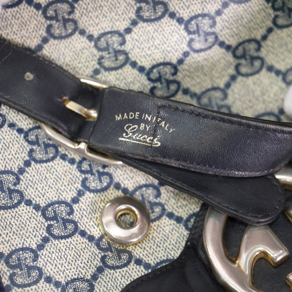 OLD Gucci  G金具バケツ型ショルダー（青）
