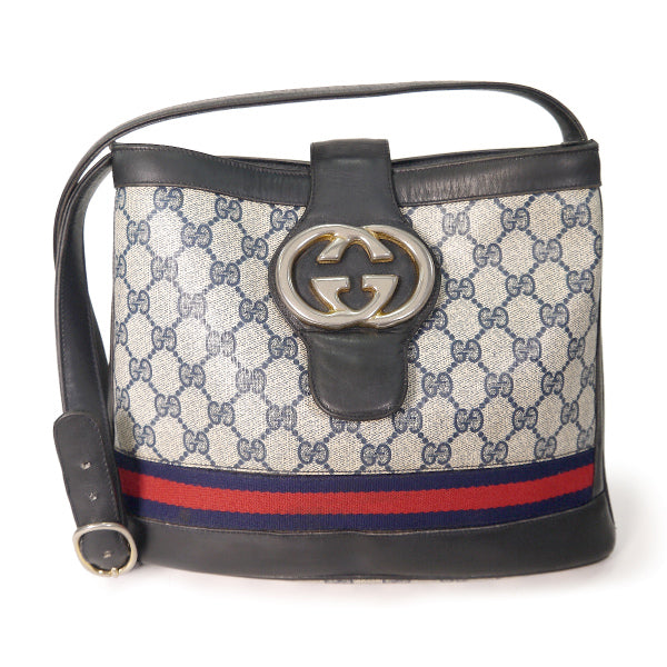 OLD Gucci  G金具バケツ型ショルダー（青）