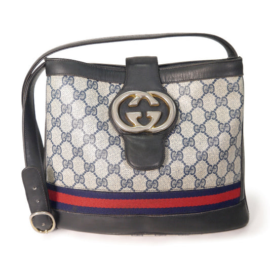 OLD Gucci  G金具バケツ型ショルダー（青）