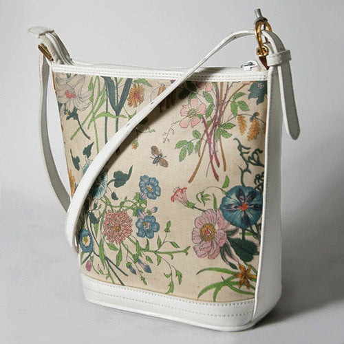 OLD Gucci バケツフローラショルダー（白・大）