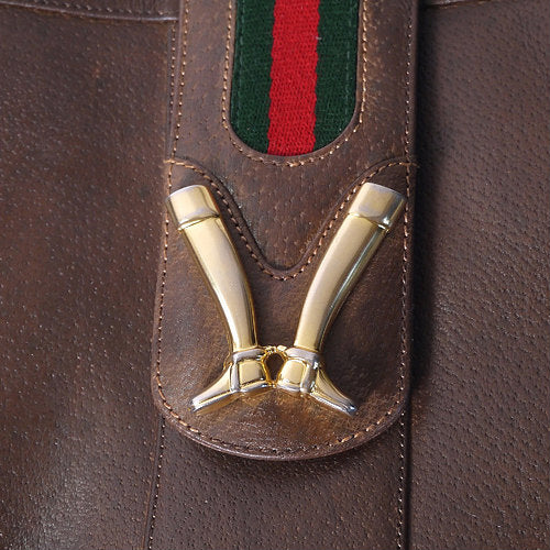 OLD Gucci ブーツ金具ショルダー（茶）