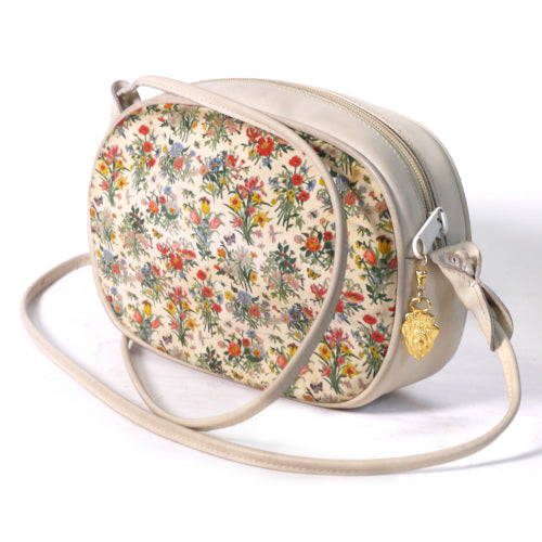 OLD Gucci FLORA  フローラ長方形ショルダー（白×黒）