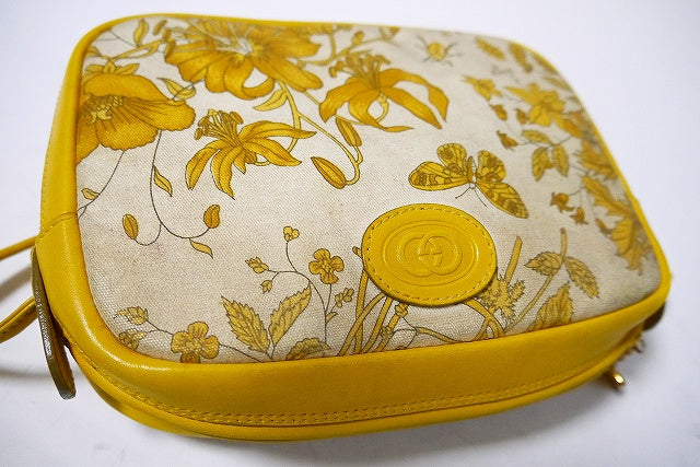 OLD Gucci＜訳あり＞フローラポシェット（黄）