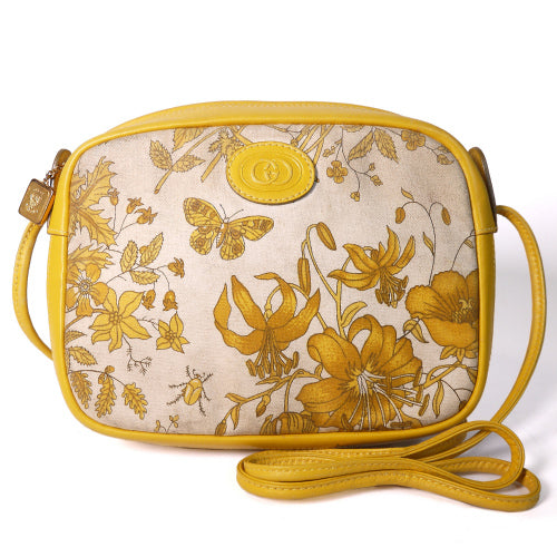 OLD Gucci＜訳あり＞フローラポシェット（黄）