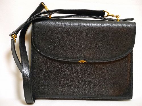 OLD Gucci  総革２Wayブリーフショルダー（黒）