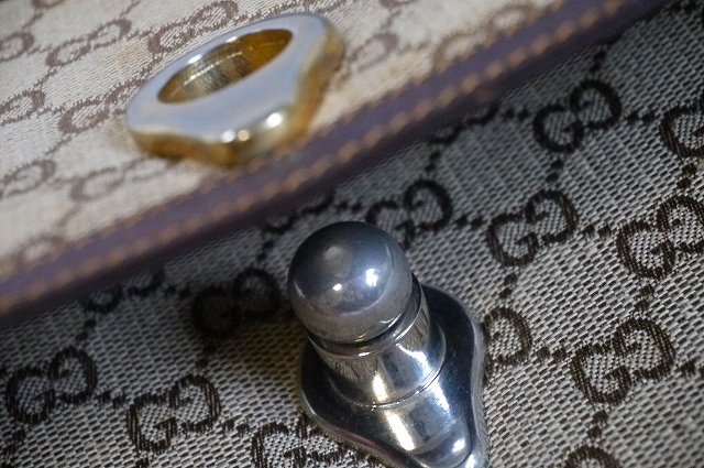 OLD Gucci ジャガード織７０ｓショルダー（茶GG）