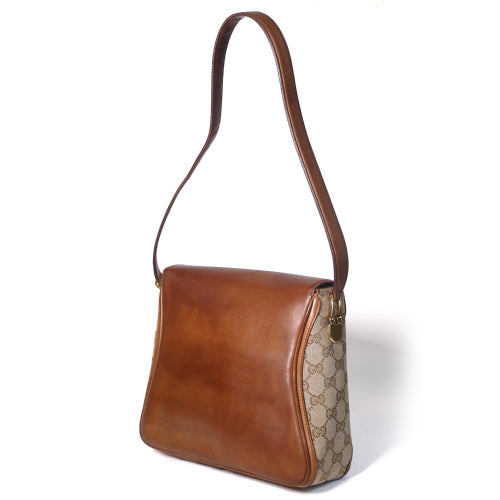 OLD Gucci ジャガード ７０ｓショルダー（茶GG）