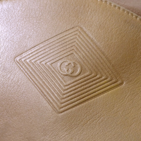 OLD Gucci　バンブーサークルハンドル総革バッグ（茶）