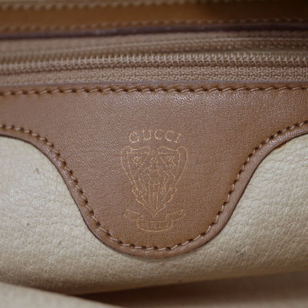 OLD Gucci　バンブーサークルハンドル総革バッグ（茶）