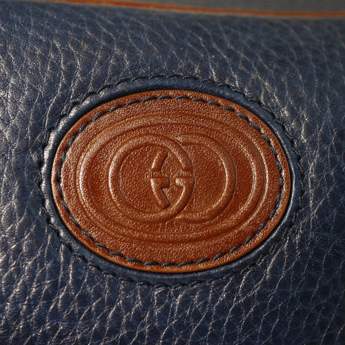 OLD Gucci  総皮コンビカラーショルダー(紺)