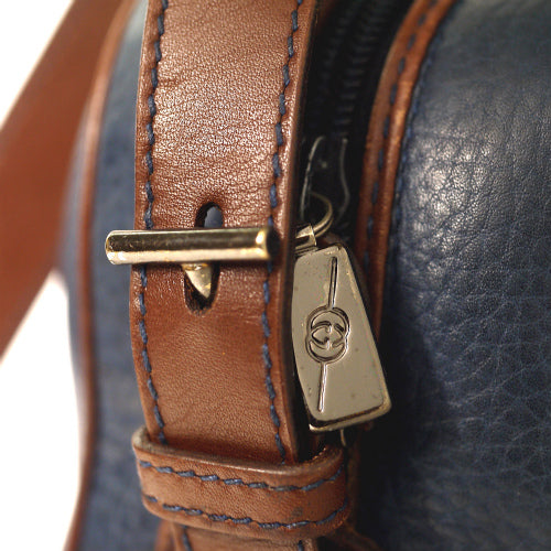 OLD Gucci  総皮コンビカラーショルダー(紺)