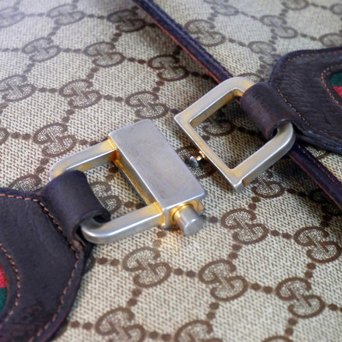 OLD Gucci　縦シェリー2wayバッグ(茶)